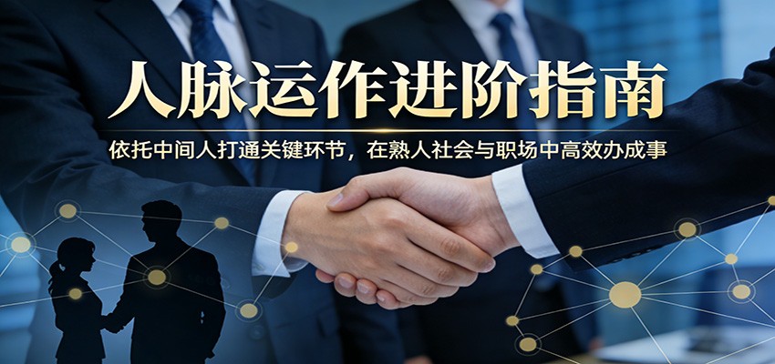付费文章：人脉运作进阶指南，依托中间人打通关键环节，在熟人社会与职场中高效办成事江海课源资源网-全网优质资源免费下载-实用教程素材分享平课源网