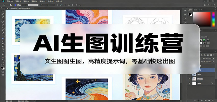 AI生图训练营：文生图图生图，高精度提示词，零基础快速出图江海课源资源网-全网优质资源免费下载-实用教程素材分享平课源网