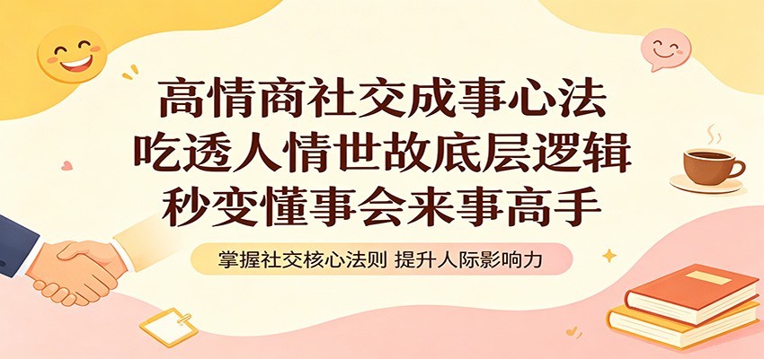 高情商社交成事心法:吃透人情世故底层逻辑,秒变懂事会来事高手江海课源资源网-全网优质资源免费下载-实用教程素材分享平课源网