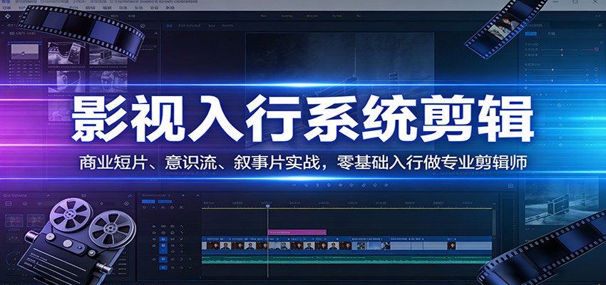 影视系统剪辑,商业短片、意识流、叙事片实战,零基础入行做专业剪辑师江海课源资源网-全网优质资源免费下载-实用教程素材分享平课源网