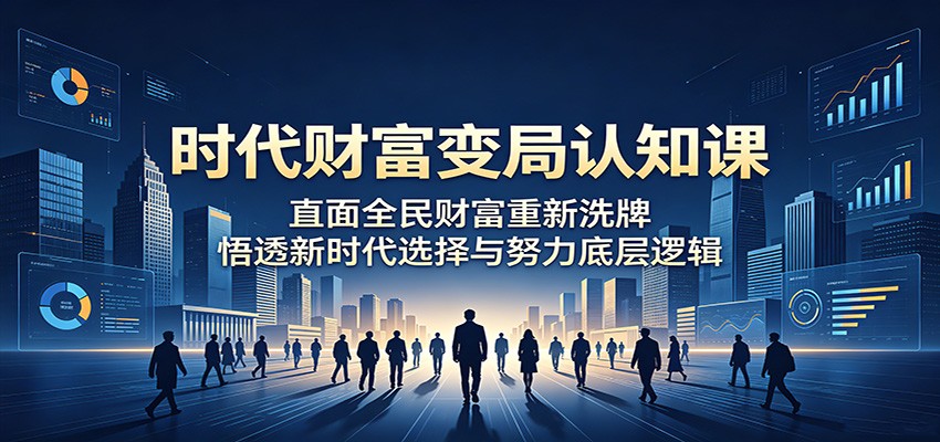 时代财富变局认知课：直面全民财富重新洗牌，悟透新时代选择与努力底层逻辑江海课源资源网-全网优质资源免费下载-实用教程素材分享平课源网