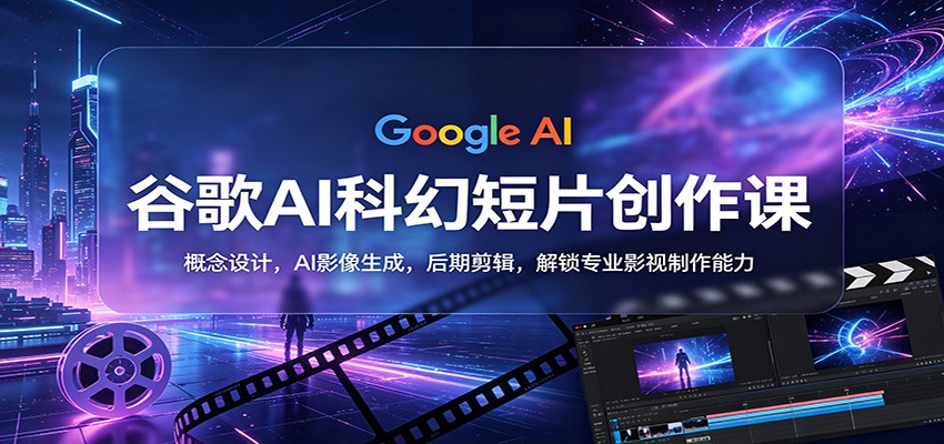 谷歌AI科幻短片创作课:概念设计,AI影像生成,后期剪辑,解锁专业影视制作能力江海课源资源网-全网优质资源免费下载-实用教程素材分享平课源网