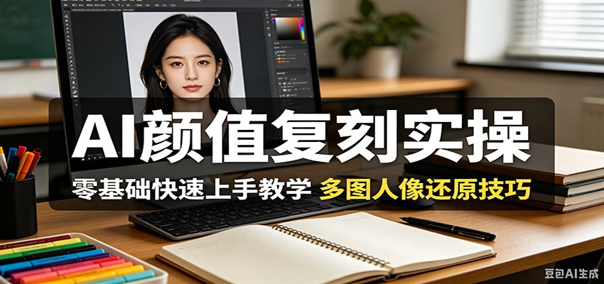 AI颜值复刻实操,零基础快速上手教学,多图人像还原技巧江海课源资源网-全网优质资源免费下载-实用教程素材分享平课源网