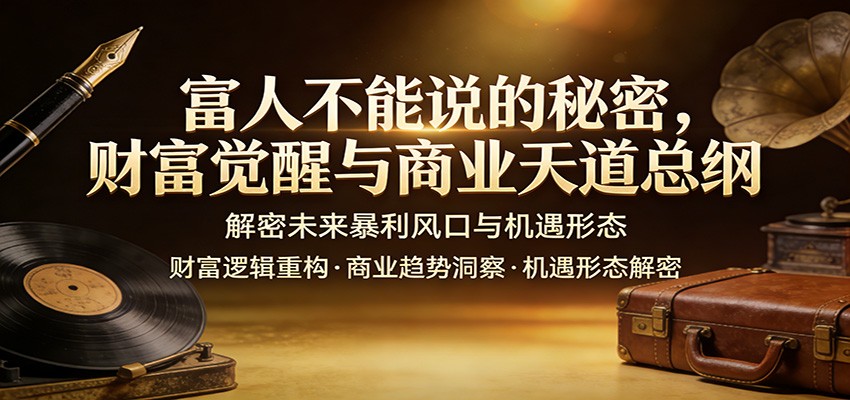 富人不能说的秘密,财富觉醒与商业天道总纲,解密未来暴利风口与机遇形态江海课源资源网-全网优质资源免费下载-实用教程素材分享平课源网