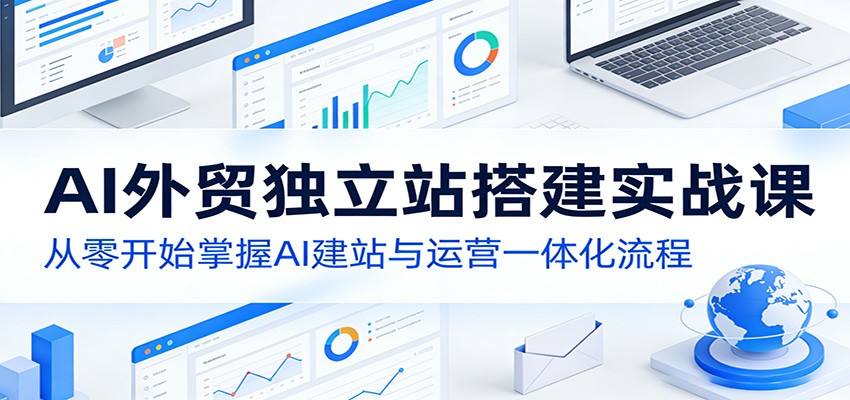 AI外贸独立站搭建实战课：从零开始掌握AI建站与运营一体化流程江海课源资源网-全网优质资源免费下载-实用教程素材分享平课源网