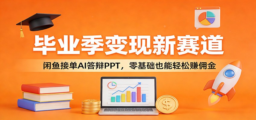 毕业季变现新赛道：闲鱼接单AI答辩PPT，零基础也能轻松赚佣金江海课源资源网-全网优质资源免费下载-实用教程素材分享平课源网