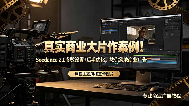 真实商业大片作案例！Seedance 2.0参数设置+后期优化，教你落地商业广告江海课源资源网-全网优质资源免费下载-实用教程素材分享平课源网