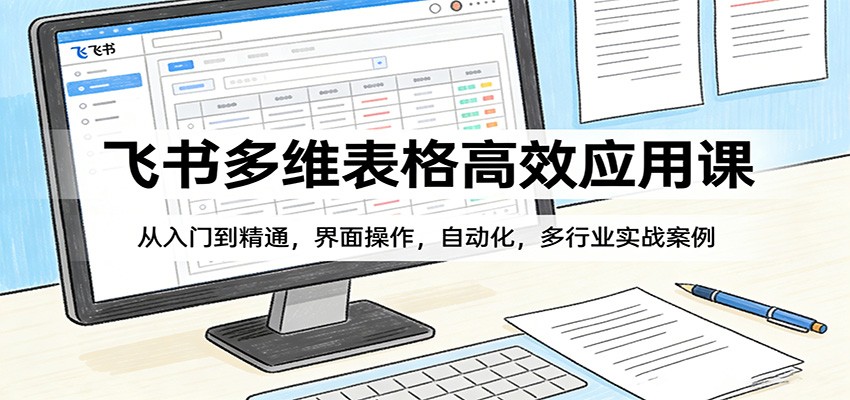 飞书多维表格高效应用课：从入门到精通，界面操作，自动化，多行业实战案例江海课源资源网-全网优质资源免费下载-实用教程素材分享平课源网