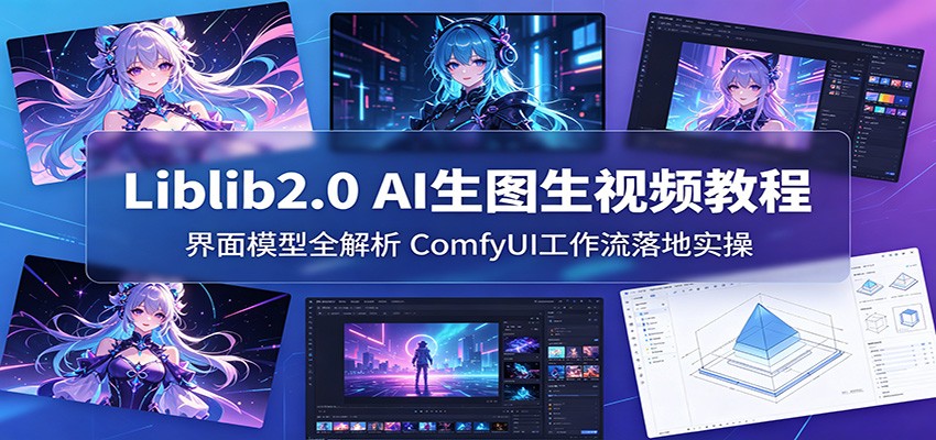 Liblib2.0 AI生图生视频教程：界面模型全解析，ComfyUI工作流落地实操江海课源资源网-全网优质资源免费下载-实用教程素材分享平课源网