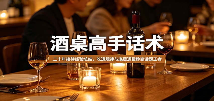 酒桌高手话术:二十年接待经验总结,吃透规律与底层逻辑秒变话题王者江海课源资源网-全网优质资源免费下载-实用教程素材分享平课源网