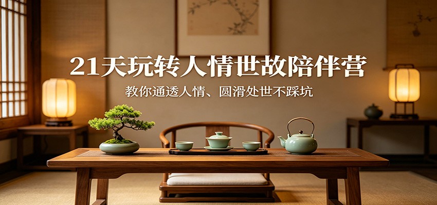 21天玩转人情世故陪伴营：教你通透人情、圆滑处世不踩坑江海课源资源网-全网优质资源免费下载-实用教程素材分享平课源网