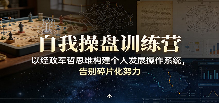自我操盘训练营：以经政军哲思维构建个人发展操作系统，告别碎片化努力江海课源资源网-全网优质资源免费下载-实用教程素材分享平课源网