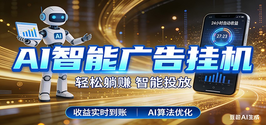 智能广告挂机新时代，利用碎片化时间实现稳定被动收益，AI帮你持续盈利江海课源资源网-全网优质资源免费下载-实用教程素材分享平课源网