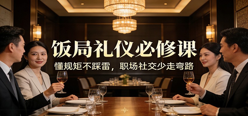 公众号收费文章：《饭局礼仪必修课：懂规矩不踩雷，职场社交少走弯路》江海课源资源网-全网优质资源免费下载-实用教程素材分享平课源网