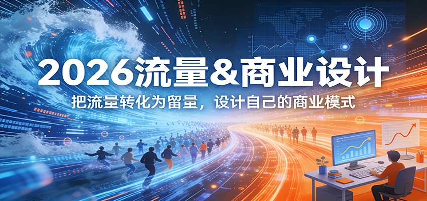 2026流量&商业设计，把流量转化为留量，设计自己的商业模式江海课源资源网-全网优质资源免费下载-实用教程素材分享平课源网