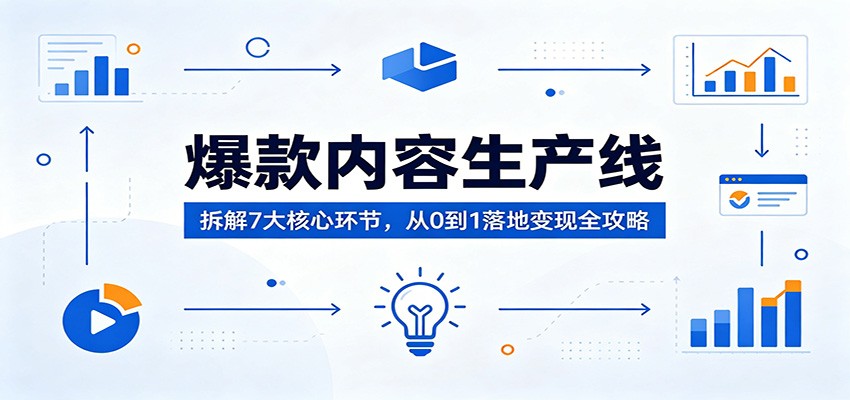 爆款内容生产线:拆解7大核心环节,从0到1落地变现全攻略江海课源资源网-全网优质资源免费下载-实用教程素材分享平课源网