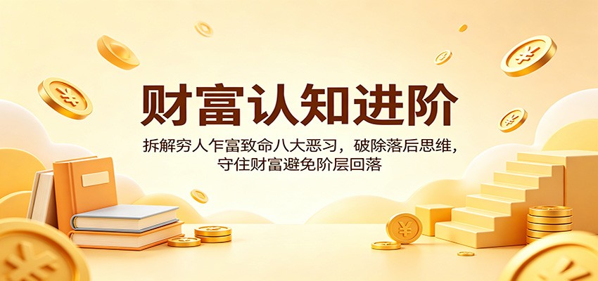 财富认知进阶：拆解穷人乍富致命八大恶习，破除落后思维，守住财富避免阶层回落江海课源资源网-全网优质资源免费下载-实用教程素材分享平课源网
