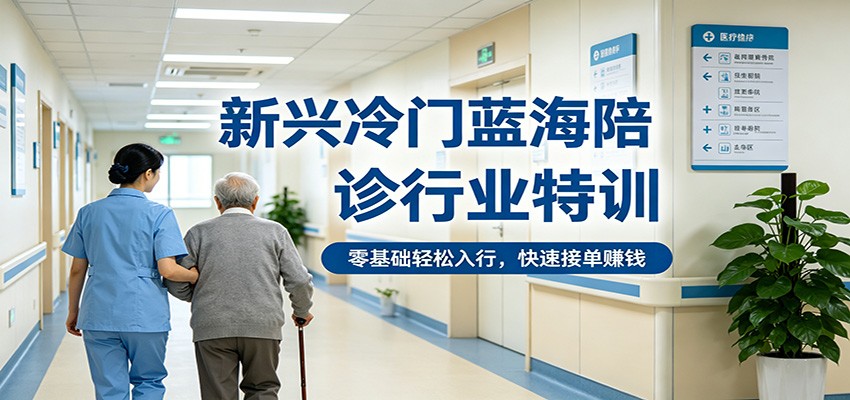 新兴冷门蓝海陪诊行业特训，零基础轻松入行，快速接单赚钱江海课源资源网-全网优质资源免费下载-实用教程素材分享平课源网